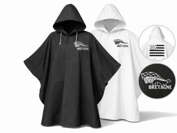 Poncho / Cape de pluie Bretagne Drapeau breton - 2 coloris au choix