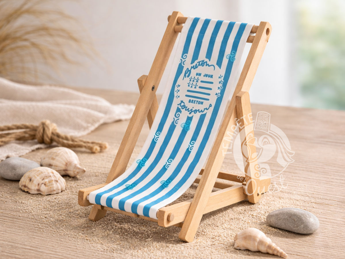 Transat décoratif marinière / Support bouteille Breton un jour, Breton toujours – Image 4