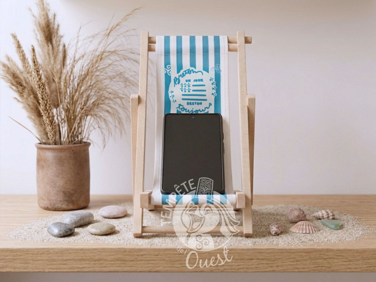 Transat décoratif marinière / Support bouteille Breton un jour, Breton toujours – Image 3