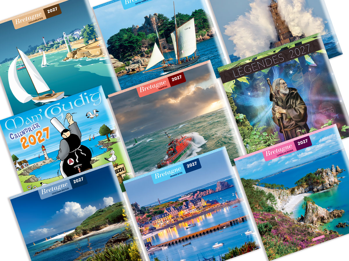 COLLECTION 2027 ! Calendrier 2026/2027 breton Bretagne 16 mois - 30 x 30 cm