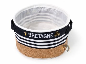 BON PLAN ! Petite corbeille de rangement / Panière toile et liège Bretagne