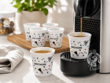 Alternative view of Ensemble de 6 tasses à expresso - Bretagne Graphique