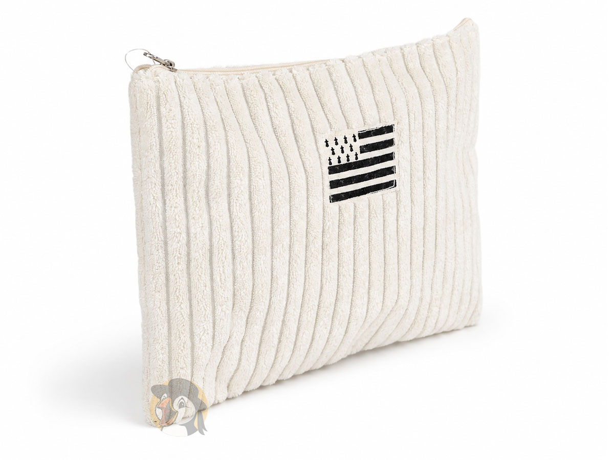 Pochette / Trousse velours Drapeau Breton 24 x 18 cm – Image 3
