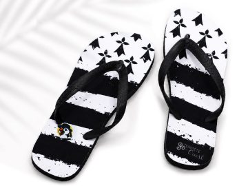 Tongs drapeau breton