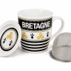 BON PLAN -33% ! Mug infuseur / Tisanière avec couvercle et filtre – Bretagne Triskells Hermines