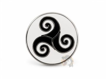 Pin's Triskell blanc et noir