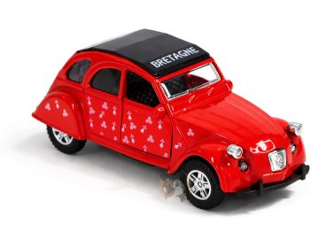 Voiture à friction inspiration 2CV Bretagne rouge