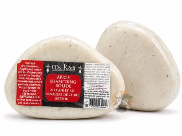 Après-shampoing solide au café et vinaigre de cidre breton