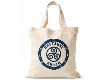 PROMO -33% ! Tote bag Bretagne en coton – Triskell & départements bretons