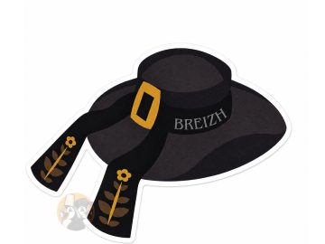 Sticker Autocollant chapeau breton Breizh
