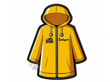 Sticker Autocollant Ciré jaune Bretagne