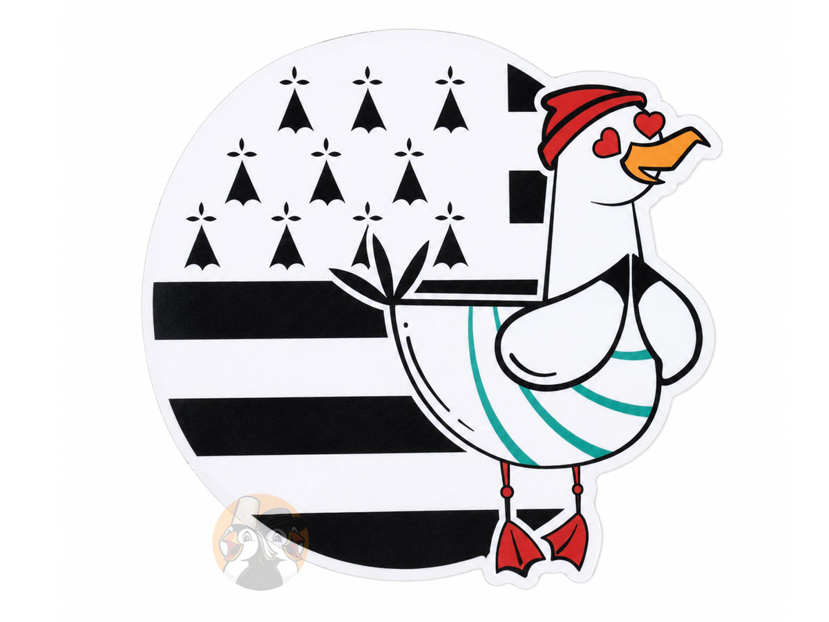 Sticker goéland breton