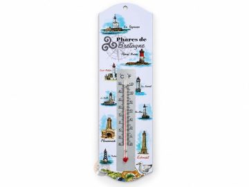 Thermomètre en métal Phares de Bretagne