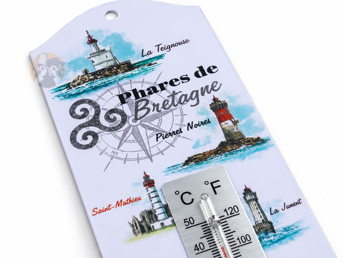 Thermomètre en métal Phares de Bretagne – Image 3