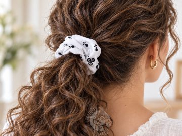 Chouchou Breton cheveux Triskells & Hermines - 2 coloris au choix â Image 2