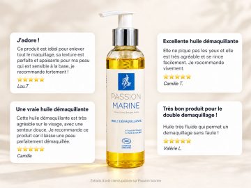 Huile démaquillante BIO à l'extrait de wakamé -140ml – Image 3