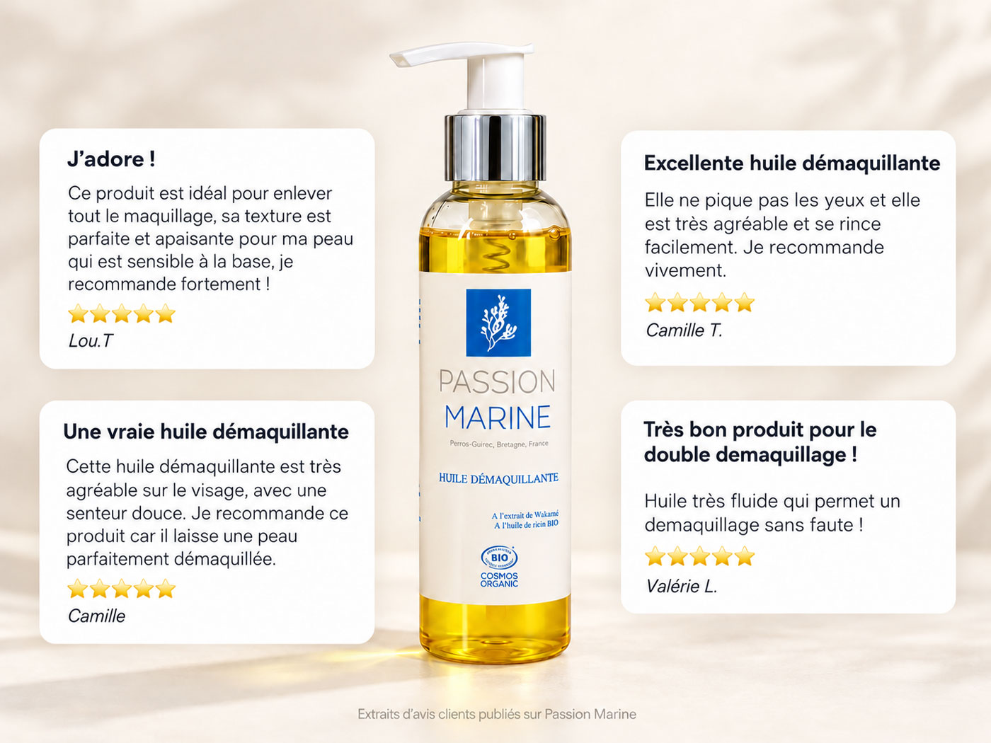Huile démaquillante BIO à l'extrait de wakamé -140ml – Image 3