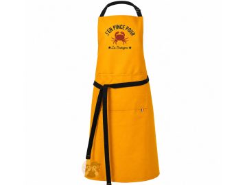 Tablier de cuisine A l'Aise Breizh - J'en pince pour la Bretagne