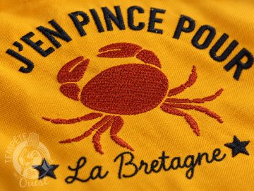 Alternative view of Tablier de cuisine A l'Aise Breizh - J'en pince pour la Bretagne